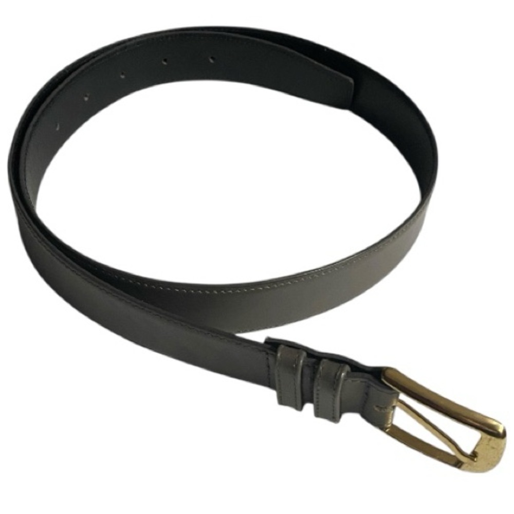 Vintage Gray Imported Cowhide Leather Belt, Made in Haiti, Sz 34, Neutral​​,NWOT